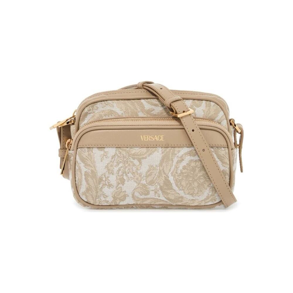 Versace Athena Jacquard Barocco Cream Beige Messenger Crossbody Bag NWT $1,150